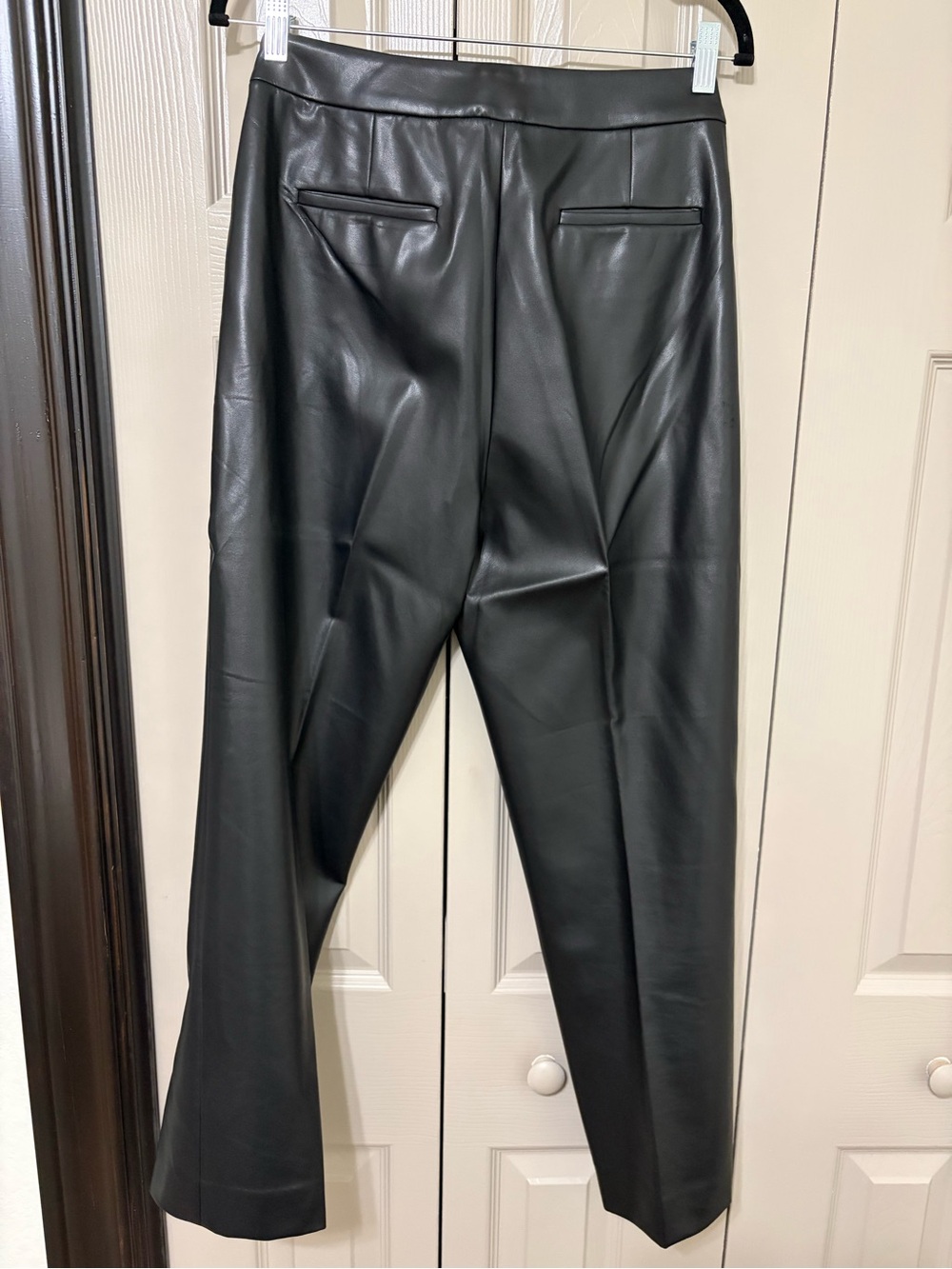 J. Crew Black Faux Leather Cropped Ankle Pants